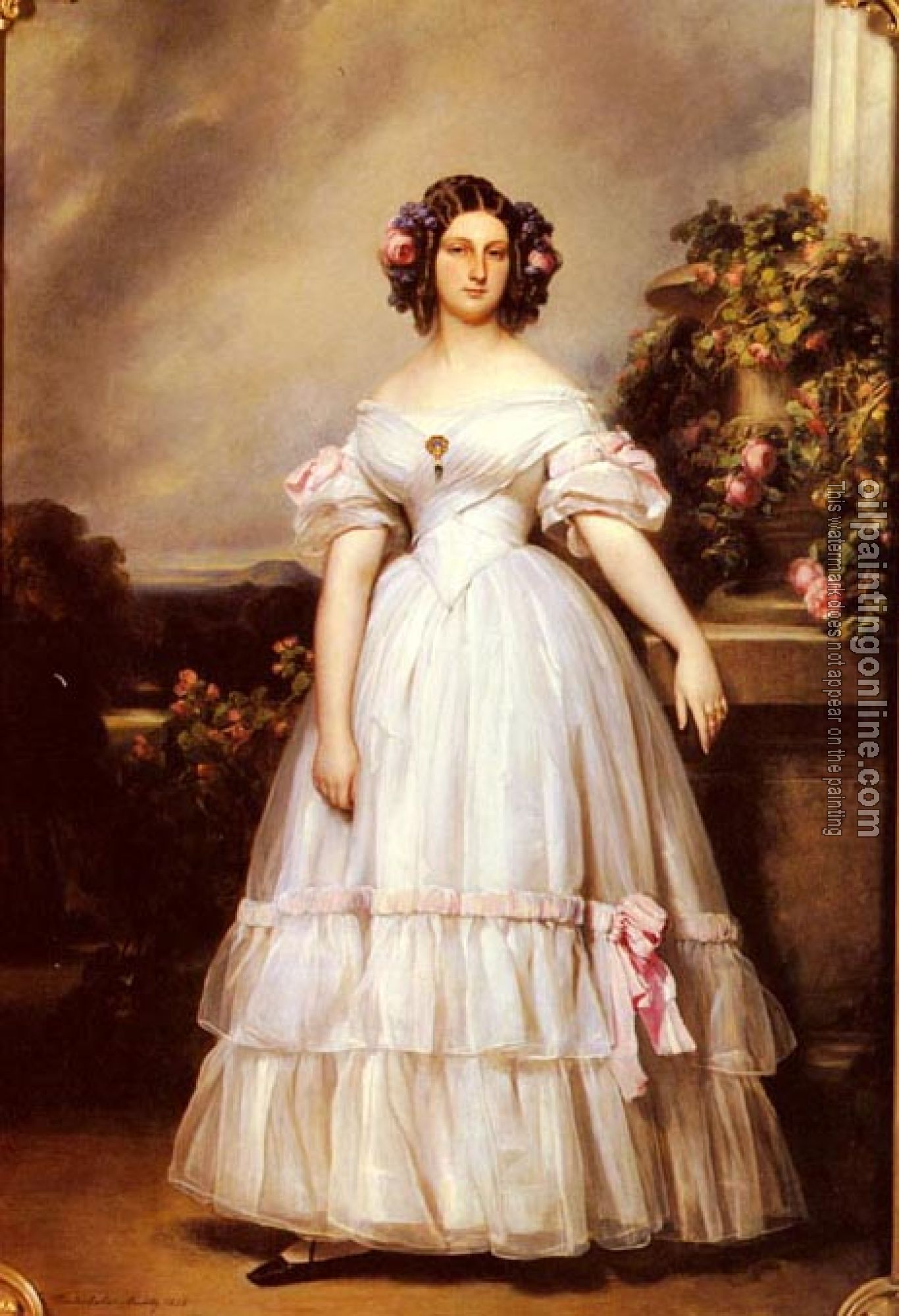 Winterhalter, Franz Xavier - A Full-Length Portrait of H.R.H Princess Marie